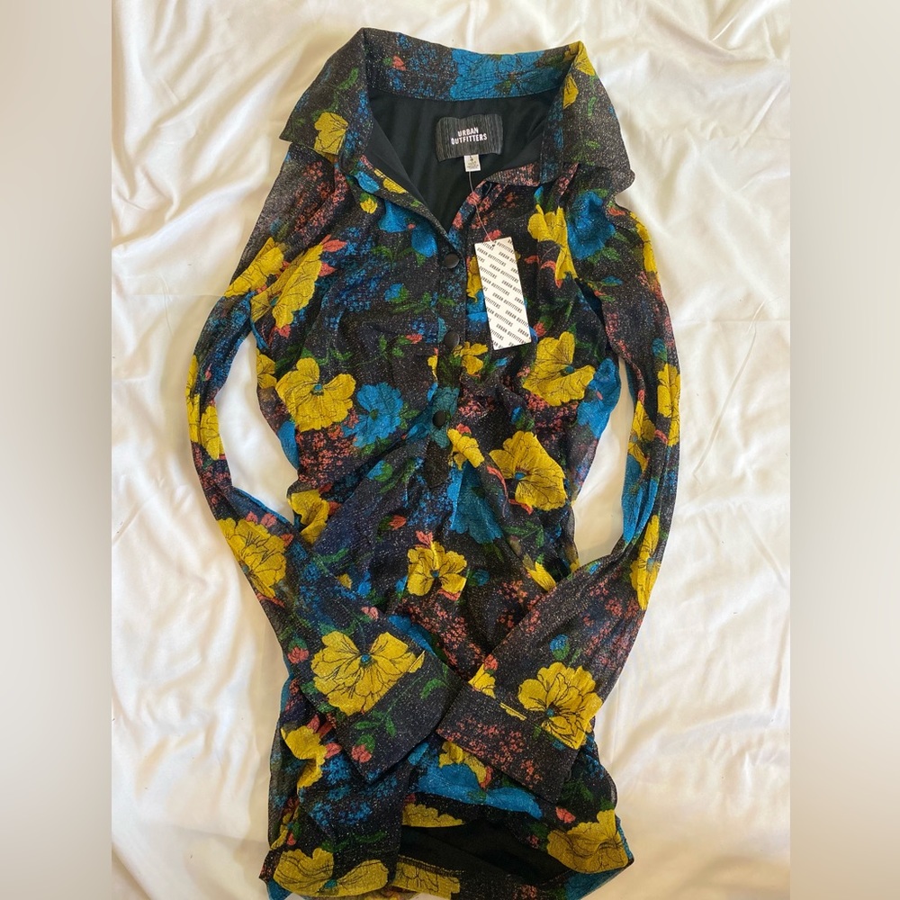 Urban Outfitter scrunchy dress in black